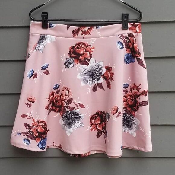 Potters Pot Rose Floral Circle Skirt size Large - Picture 1 of 7